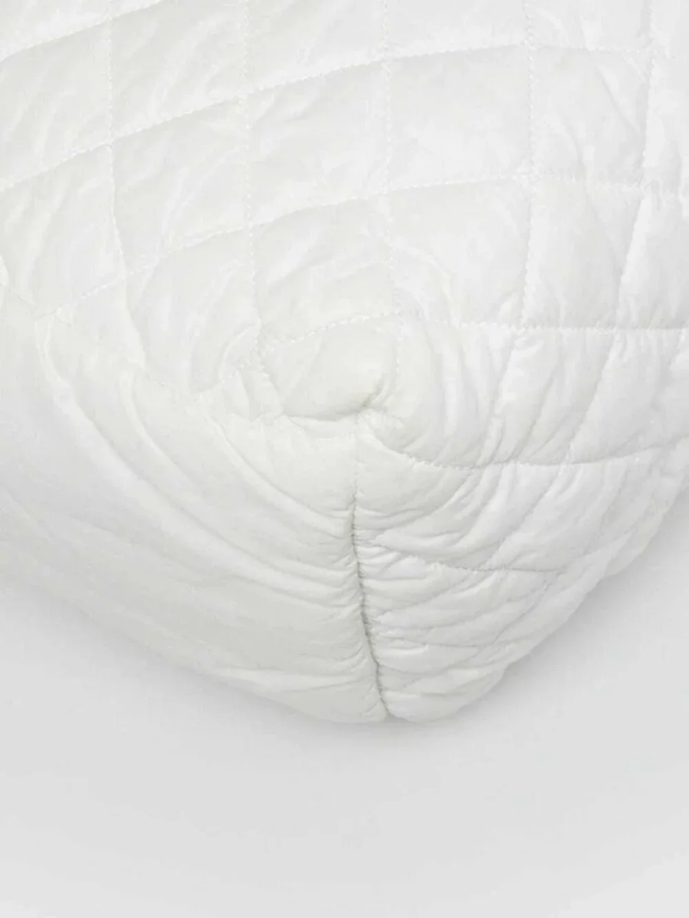 Chanel Dark White Quilted Nylon Coco Cocoon Tote Bag
